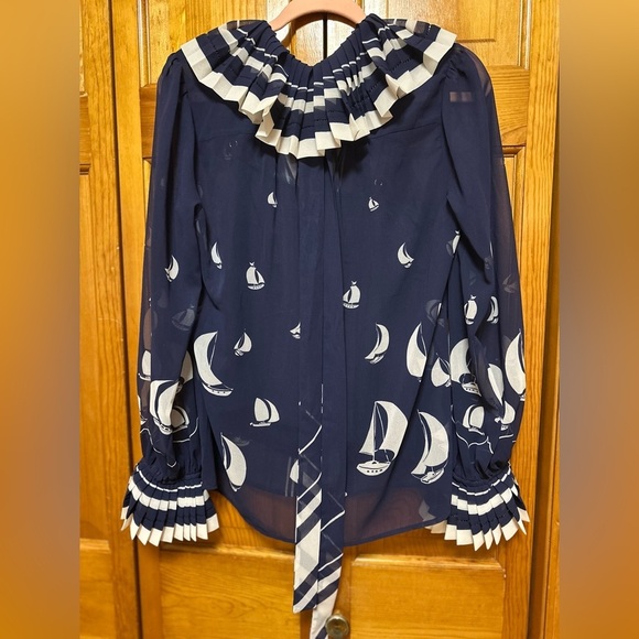 Zimmermann Sailboat Printed Blouse - Top - Size 1 - Picture 8 of 9